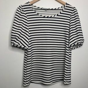 Green Envelope Black & White Short Sleeve Shirt